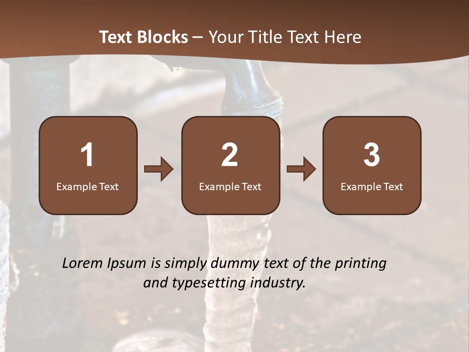 Outside Water Spigot Dripping And Frozen With Lots Of Ice PowerPoint Template