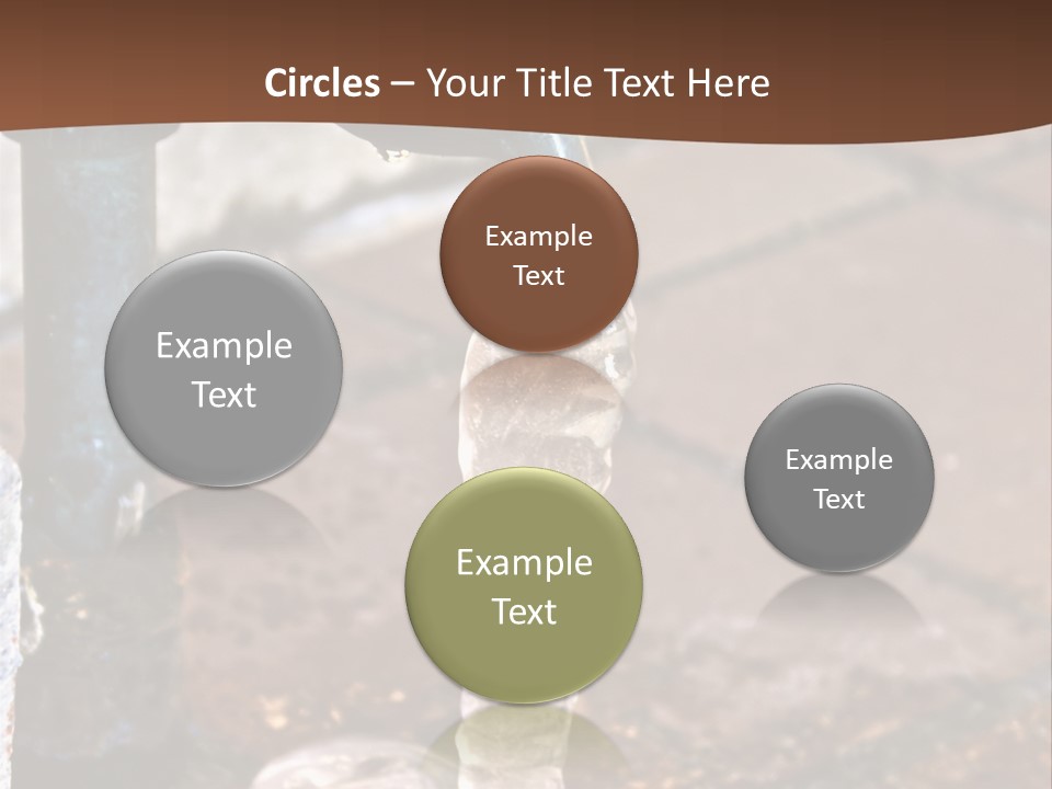 Outside Water Spigot Dripping And Frozen With Lots Of Ice PowerPoint Template