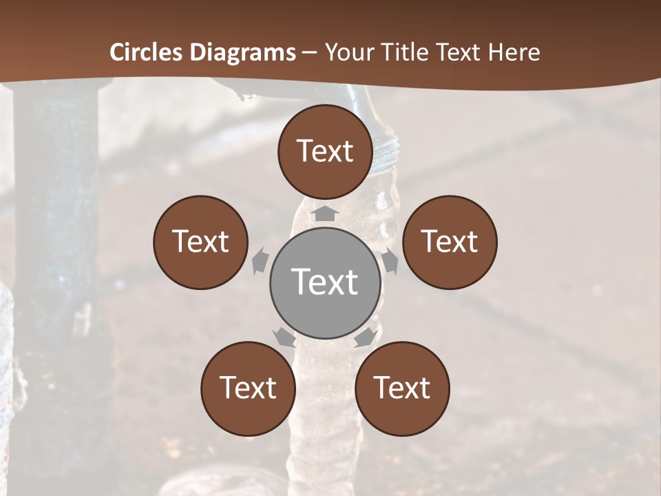 Outside Water Spigot Dripping And Frozen With Lots Of Ice PowerPoint Template