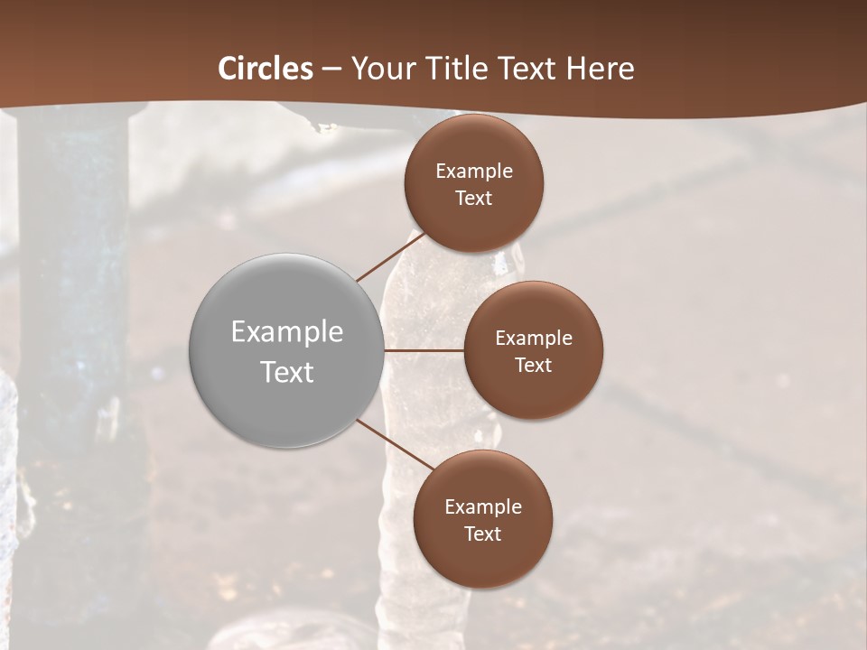 Outside Water Spigot Dripping And Frozen With Lots Of Ice PowerPoint Template