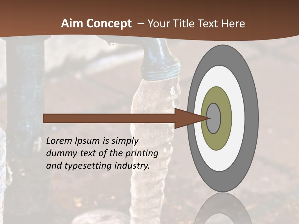 Outside Water Spigot Dripping And Frozen With Lots Of Ice PowerPoint Template