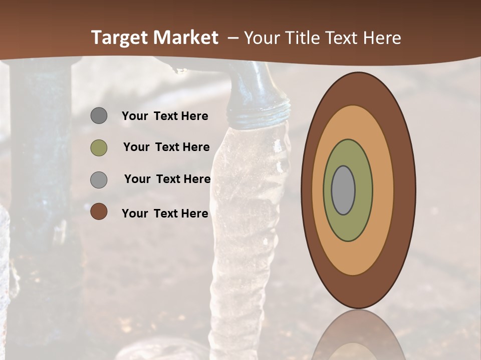 Outside Water Spigot Dripping And Frozen With Lots Of Ice PowerPoint Template