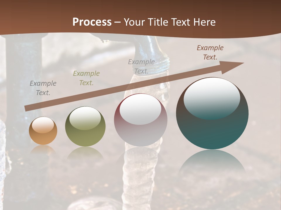 Outside Water Spigot Dripping And Frozen With Lots Of Ice PowerPoint Template