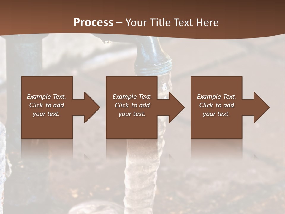 Outside Water Spigot Dripping And Frozen With Lots Of Ice PowerPoint Template