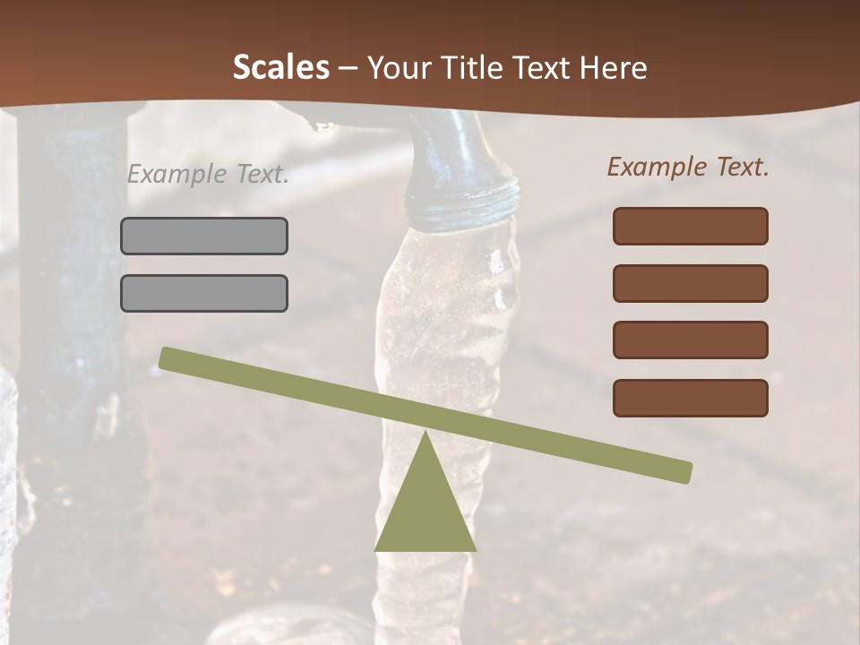 Outside Water Spigot Dripping And Frozen With Lots Of Ice PowerPoint Template