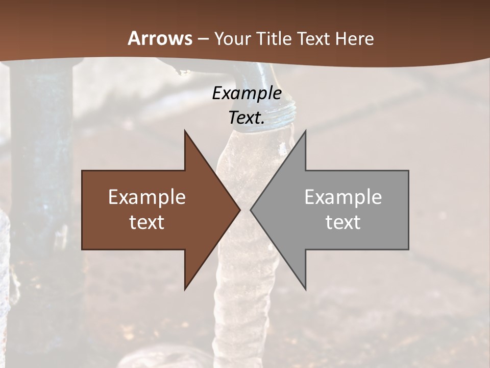 Outside Water Spigot Dripping And Frozen With Lots Of Ice PowerPoint Template