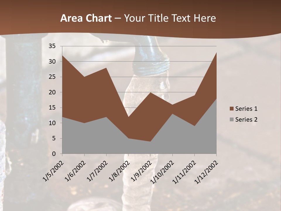 Outside Water Spigot Dripping And Frozen With Lots Of Ice PowerPoint Template