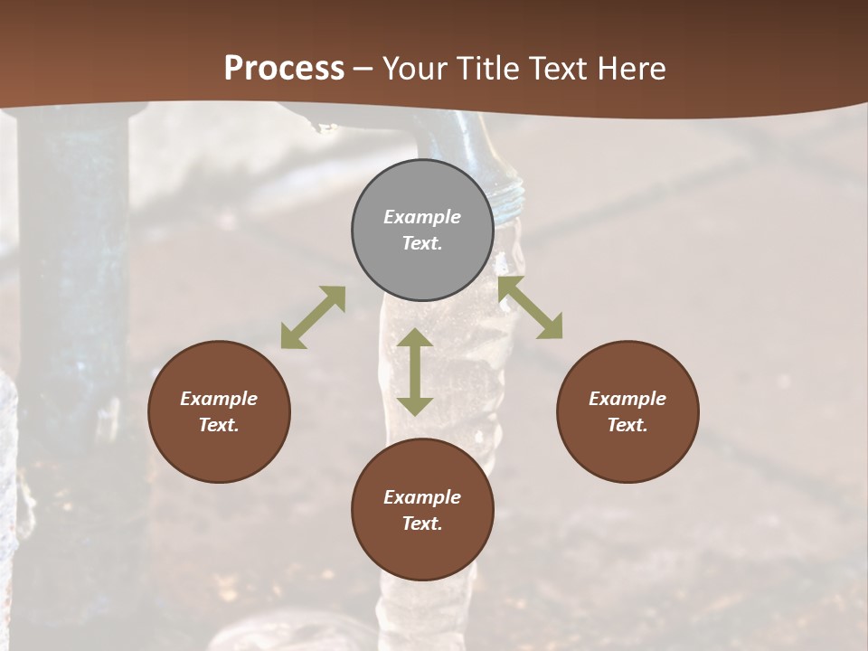 Outside Water Spigot Dripping And Frozen With Lots Of Ice PowerPoint Template