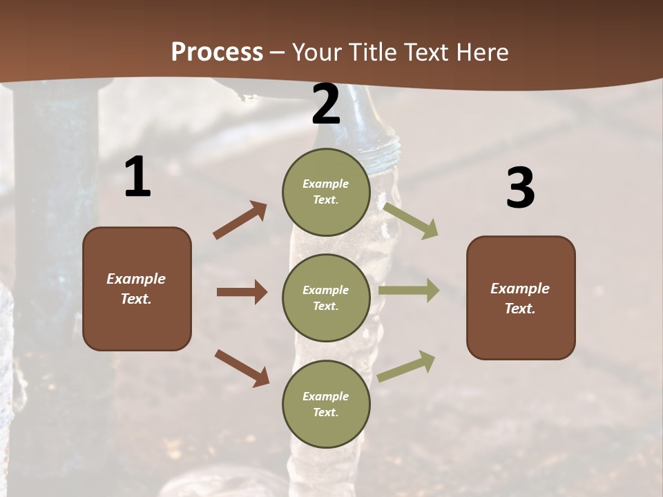 Outside Water Spigot Dripping And Frozen With Lots Of Ice PowerPoint Template