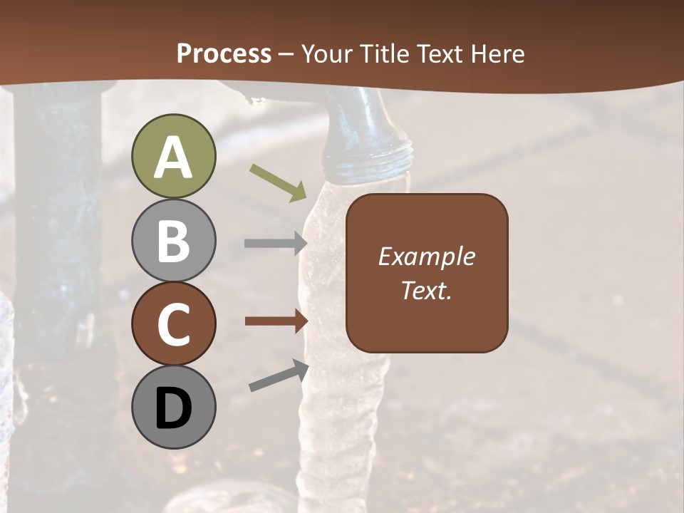 Outside Water Spigot Dripping And Frozen With Lots Of Ice PowerPoint Template