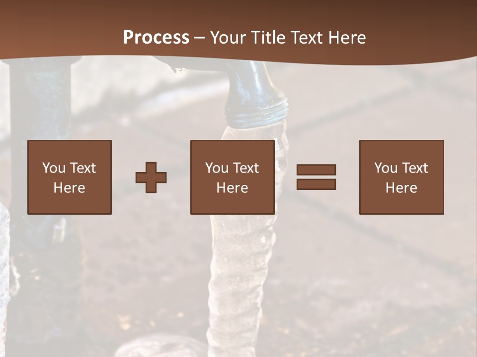 Outside Water Spigot Dripping And Frozen With Lots Of Ice PowerPoint Template