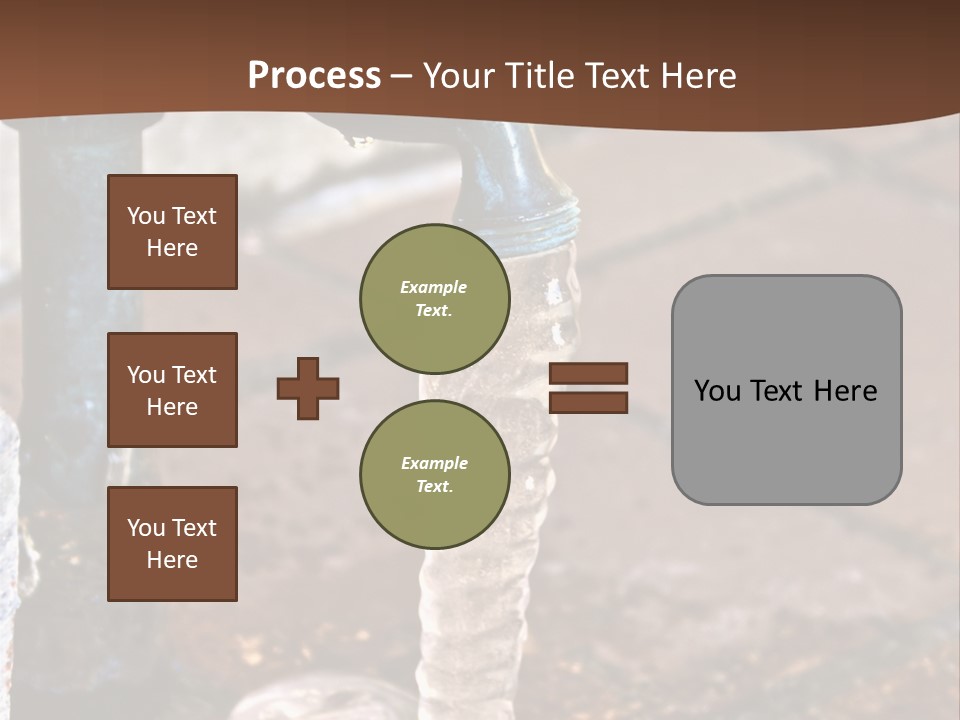 Outside Water Spigot Dripping And Frozen With Lots Of Ice PowerPoint Template