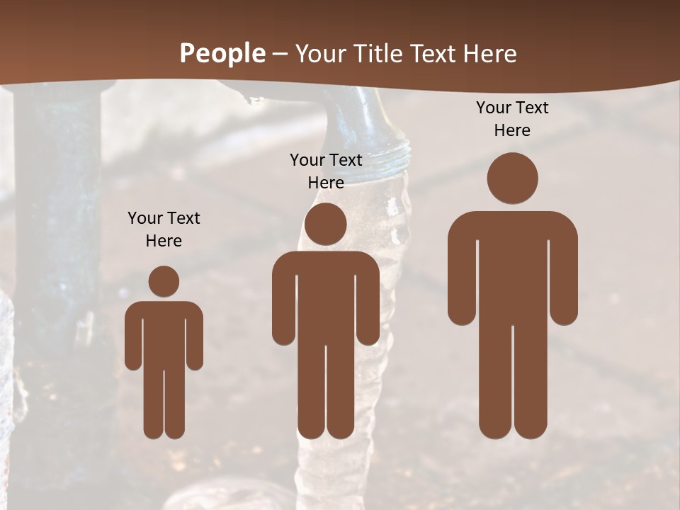 Outside Water Spigot Dripping And Frozen With Lots Of Ice PowerPoint Template