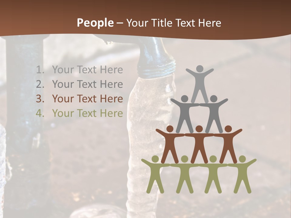 Outside Water Spigot Dripping And Frozen With Lots Of Ice PowerPoint Template