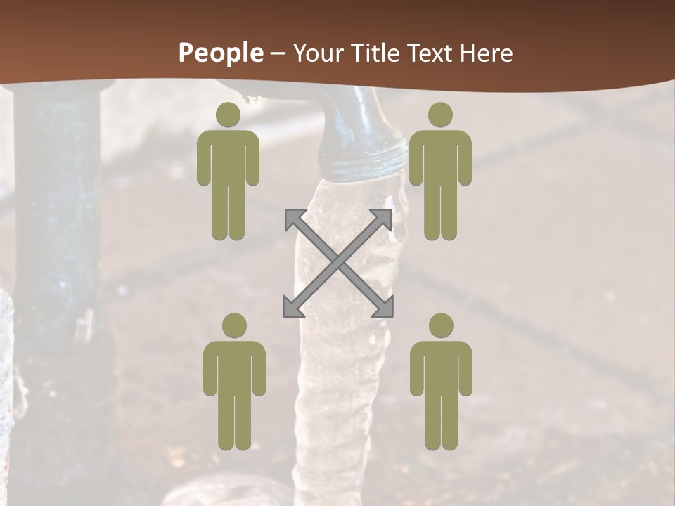 Outside Water Spigot Dripping And Frozen With Lots Of Ice PowerPoint Template