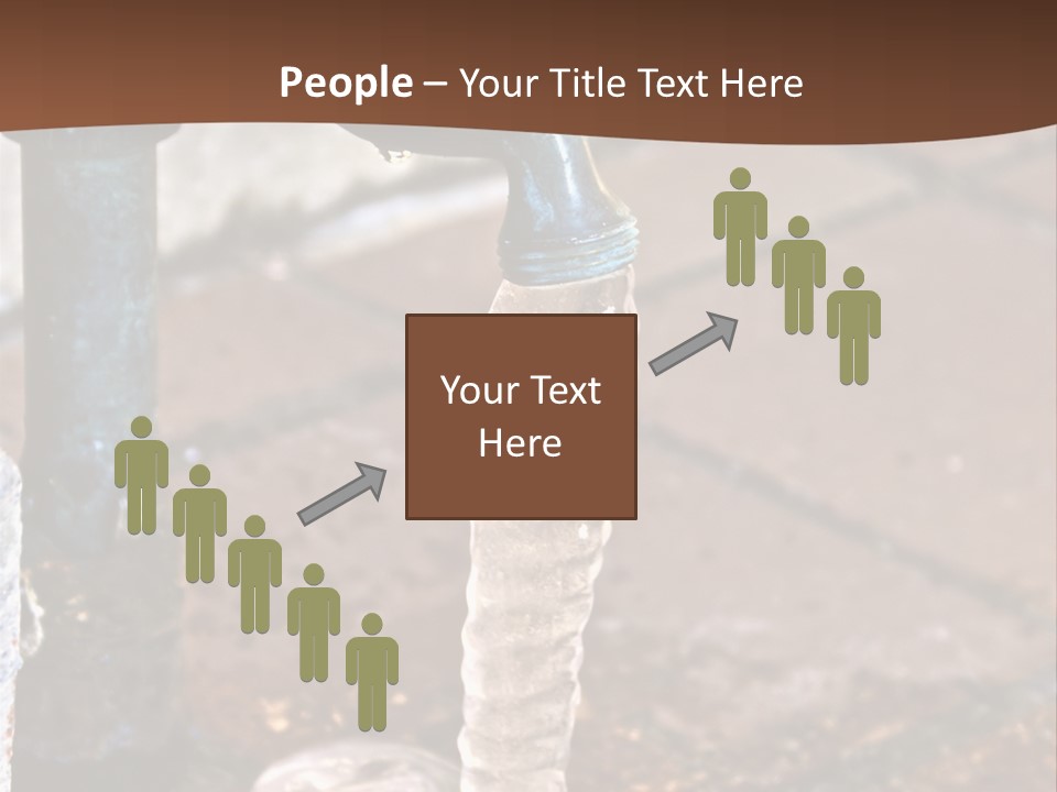 Outside Water Spigot Dripping And Frozen With Lots Of Ice PowerPoint Template