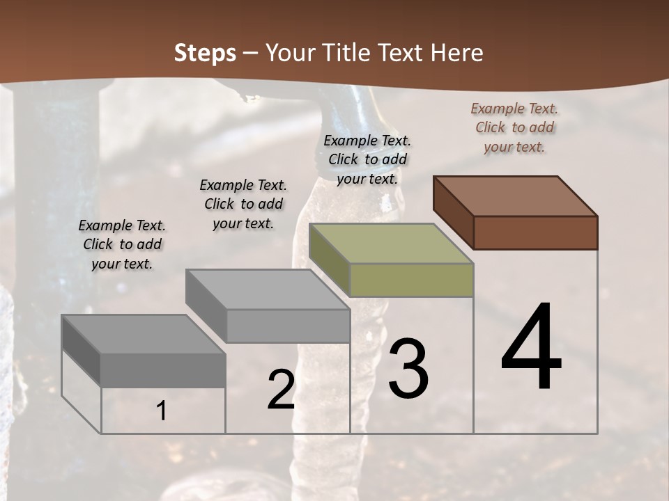 Outside Water Spigot Dripping And Frozen With Lots Of Ice PowerPoint Template