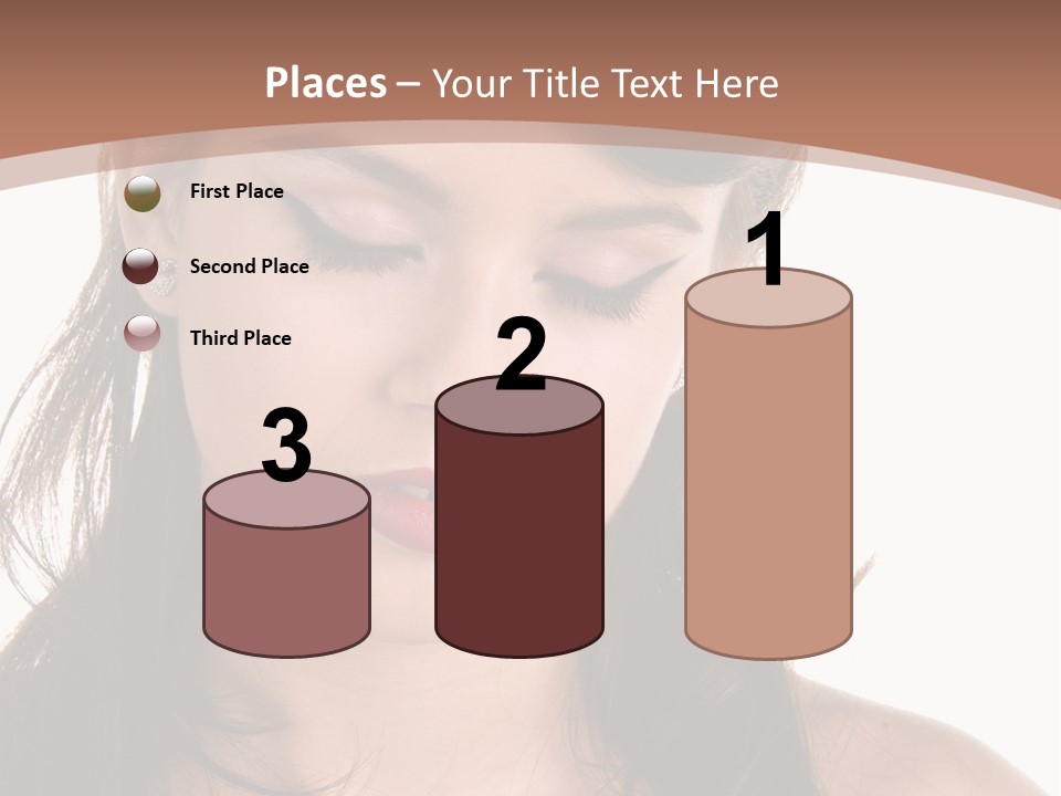 Beautiful Teenage Girl In 1950'S Rockabilly Fashion Polka Dot Dress, Hair And Makeup PowerPoint Template