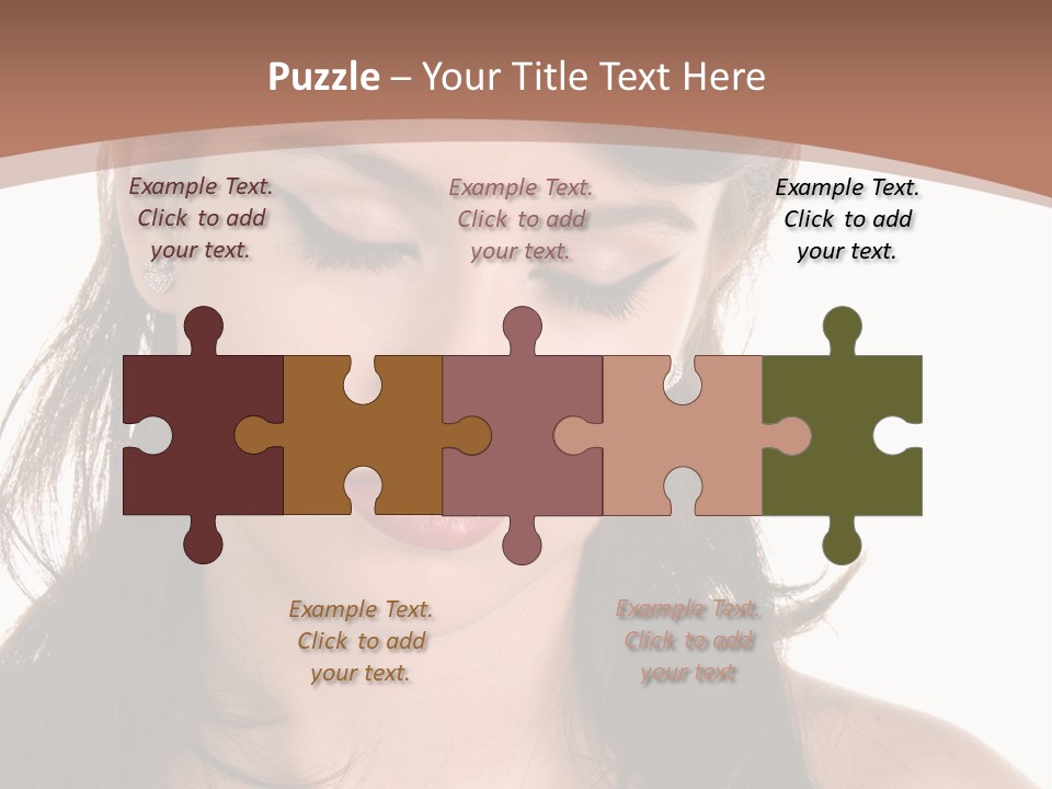 Beautiful Teenage Girl In 1950'S Rockabilly Fashion Polka Dot Dress, Hair And Makeup PowerPoint Template