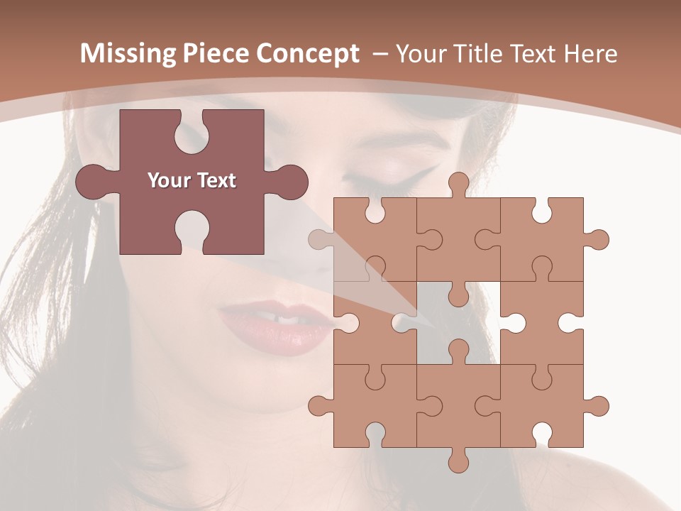 Beautiful Teenage Girl In 1950'S Rockabilly Fashion Polka Dot Dress, Hair And Makeup PowerPoint Template