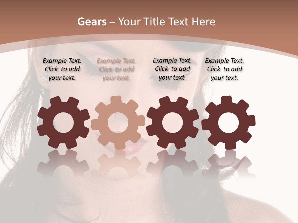 Beautiful Teenage Girl In 1950'S Rockabilly Fashion Polka Dot Dress, Hair And Makeup PowerPoint Template