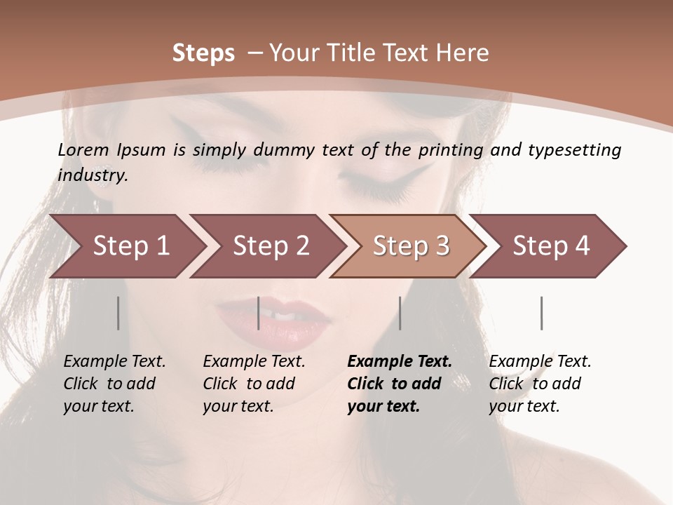 Beautiful Teenage Girl In 1950'S Rockabilly Fashion Polka Dot Dress, Hair And Makeup PowerPoint Template