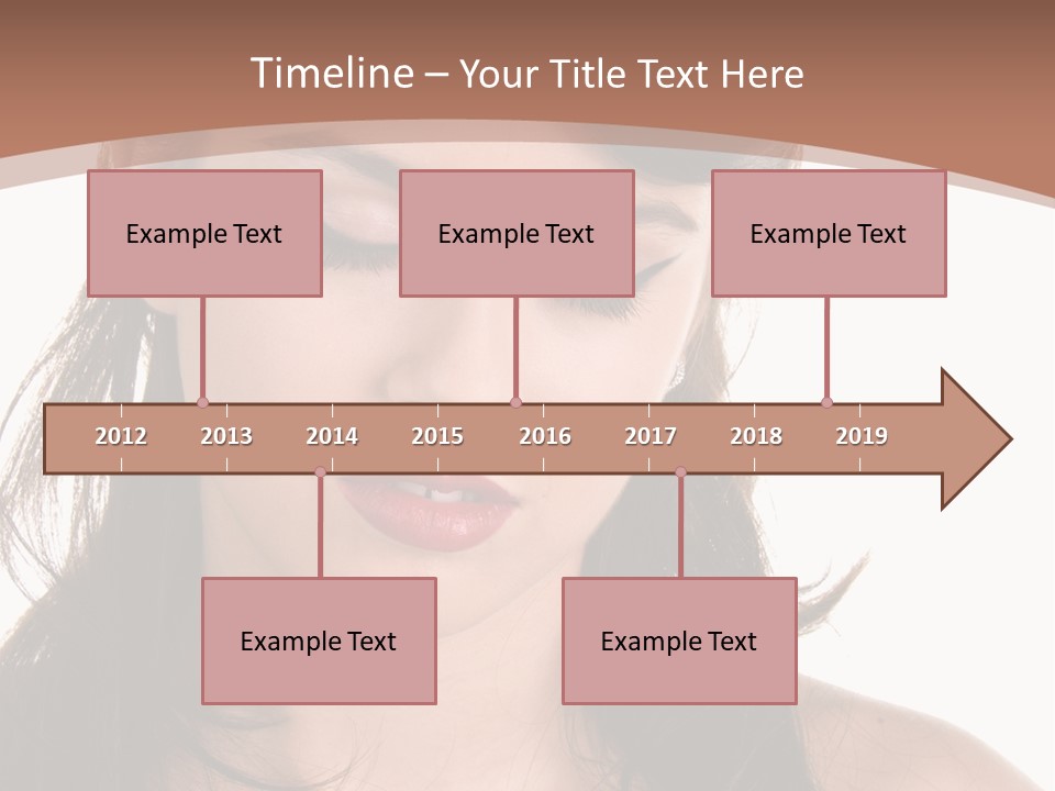 Beautiful Teenage Girl In 1950'S Rockabilly Fashion Polka Dot Dress, Hair And Makeup PowerPoint Template