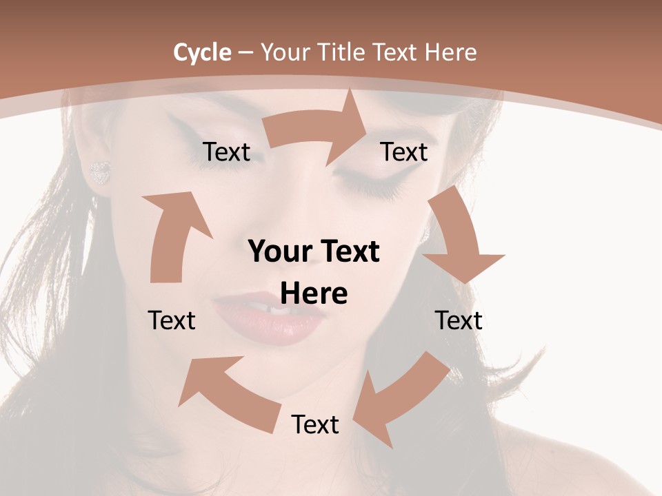 Beautiful Teenage Girl In 1950'S Rockabilly Fashion Polka Dot Dress, Hair And Makeup PowerPoint Template