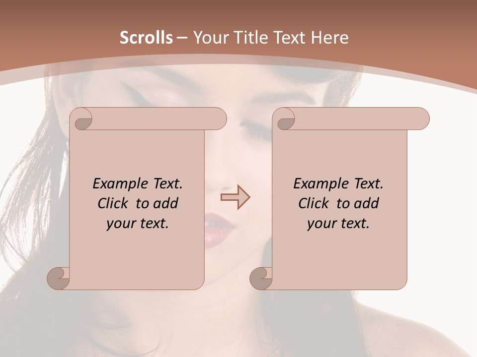 Beautiful Teenage Girl In 1950'S Rockabilly Fashion Polka Dot Dress, Hair And Makeup PowerPoint Template