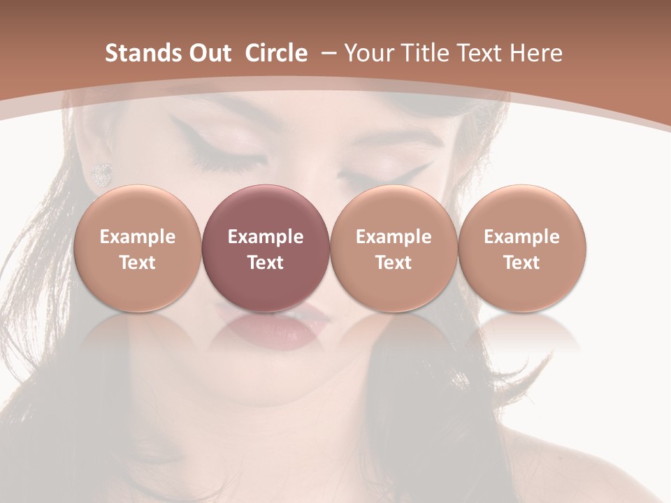 Beautiful Teenage Girl In 1950'S Rockabilly Fashion Polka Dot Dress, Hair And Makeup PowerPoint Template