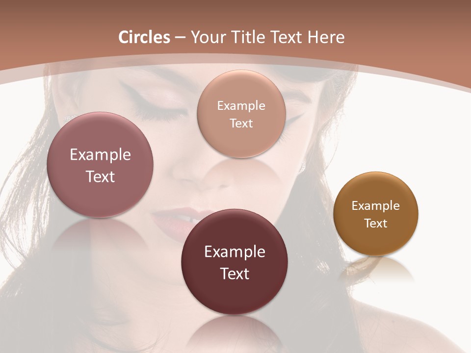 Beautiful Teenage Girl In 1950'S Rockabilly Fashion Polka Dot Dress, Hair And Makeup PowerPoint Template