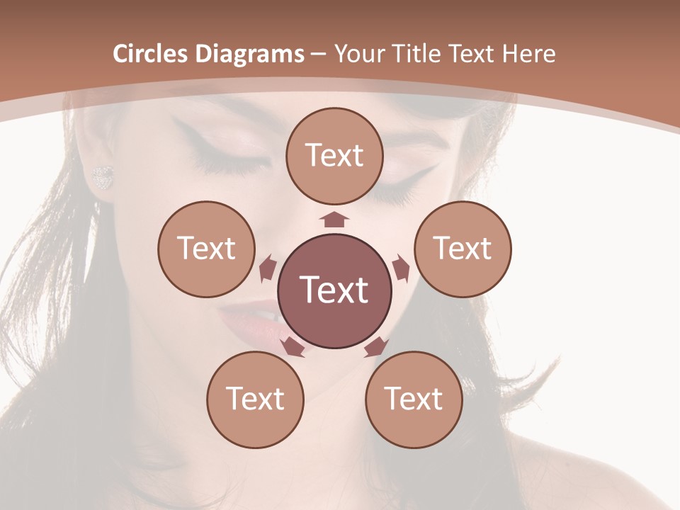 Beautiful Teenage Girl In 1950'S Rockabilly Fashion Polka Dot Dress, Hair And Makeup PowerPoint Template