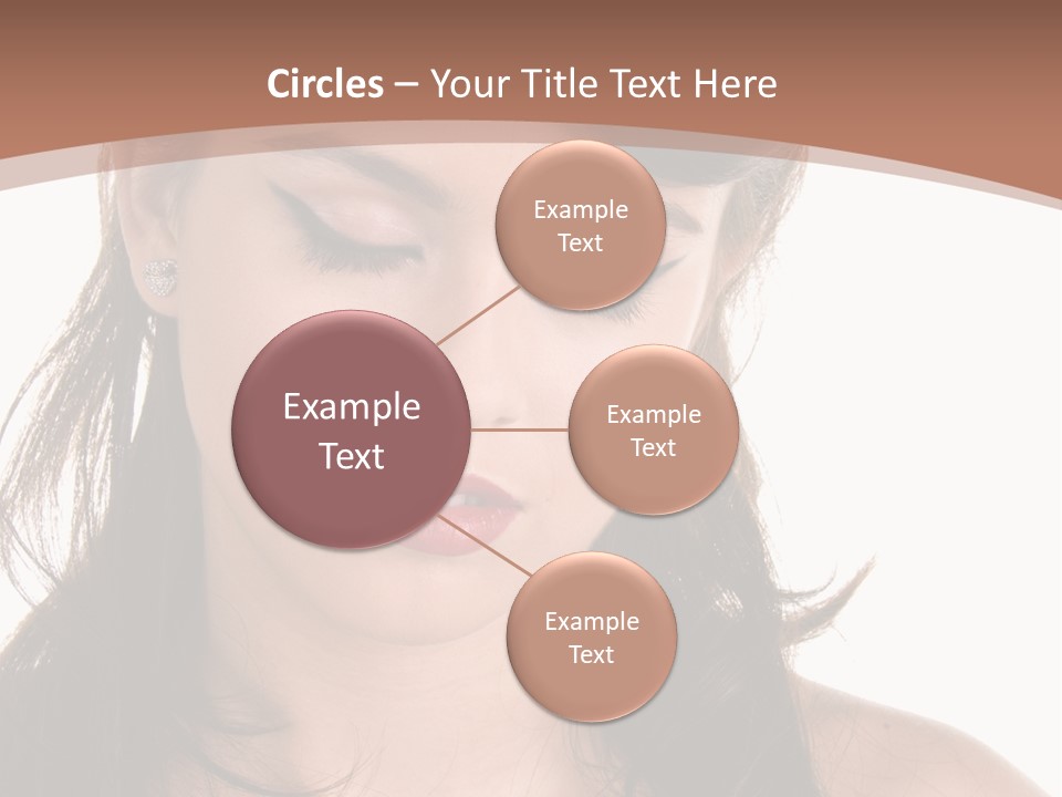 Beautiful Teenage Girl In 1950'S Rockabilly Fashion Polka Dot Dress, Hair And Makeup PowerPoint Template