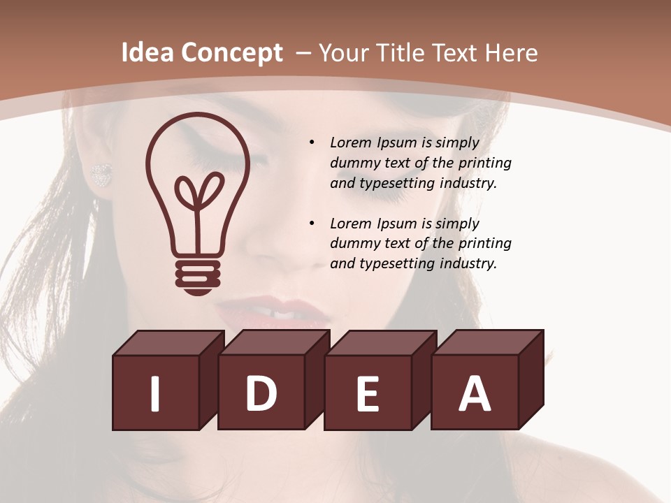 Beautiful Teenage Girl In 1950'S Rockabilly Fashion Polka Dot Dress, Hair And Makeup PowerPoint Template