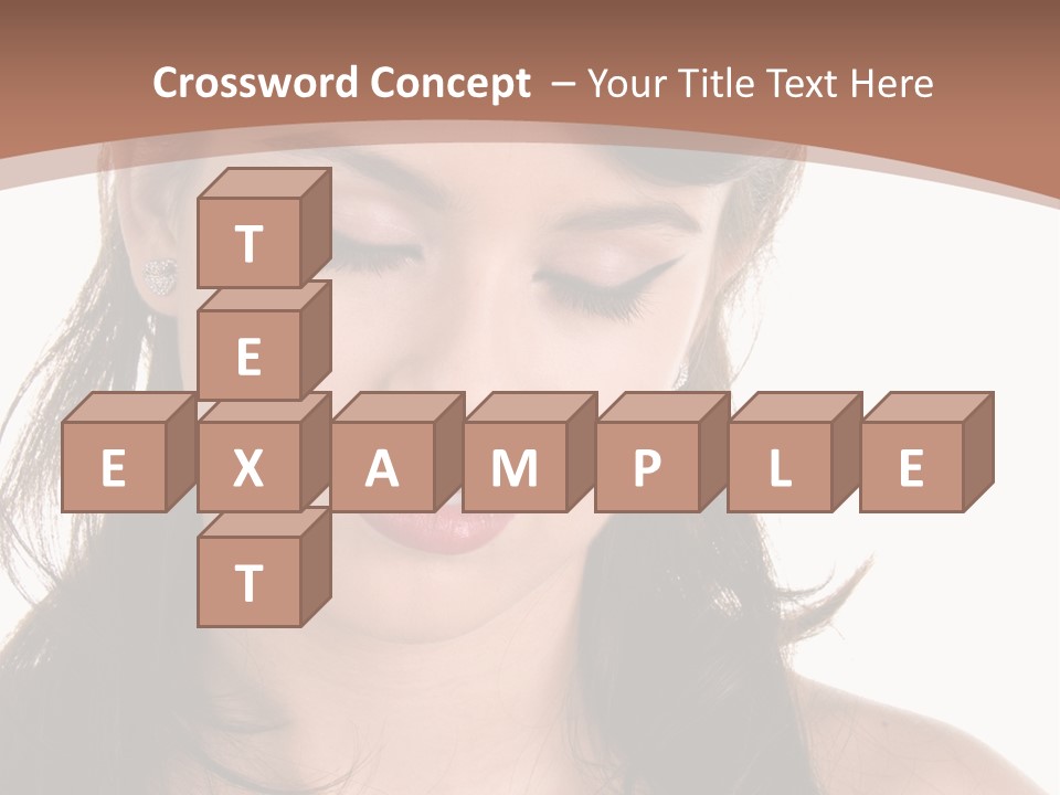 Beautiful Teenage Girl In 1950'S Rockabilly Fashion Polka Dot Dress, Hair And Makeup PowerPoint Template