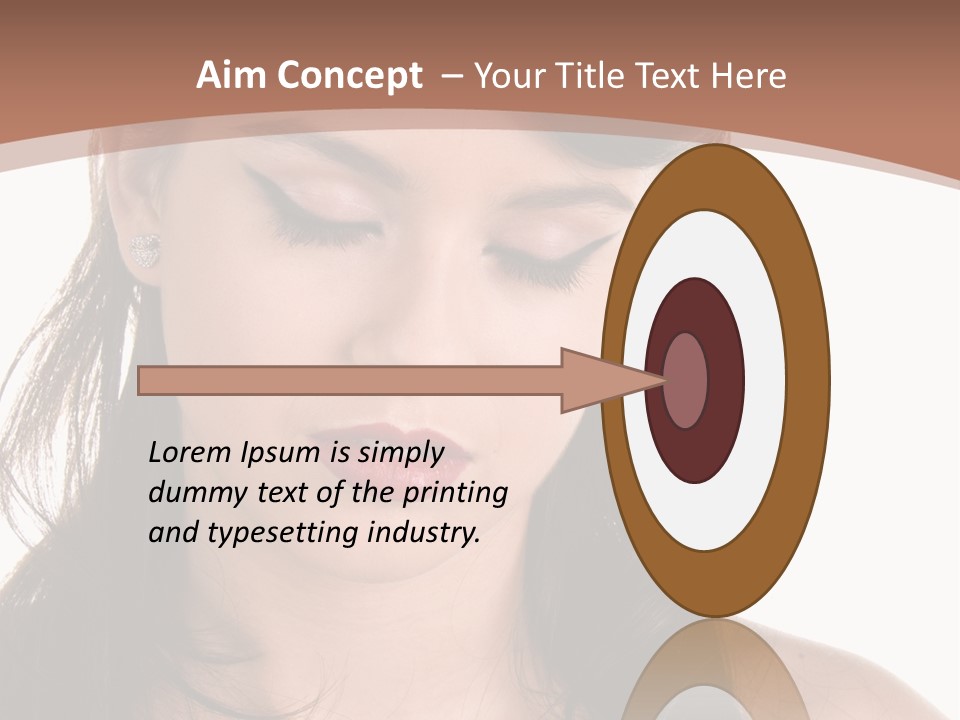 Beautiful Teenage Girl In 1950'S Rockabilly Fashion Polka Dot Dress, Hair And Makeup PowerPoint Template