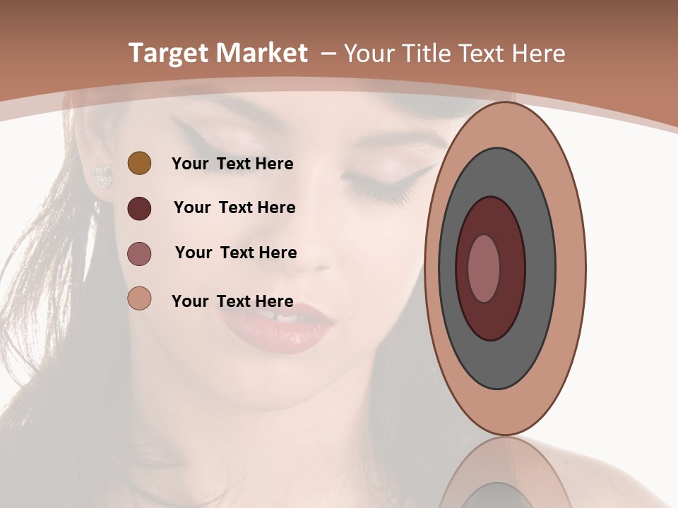 Beautiful Teenage Girl In 1950'S Rockabilly Fashion Polka Dot Dress, Hair And Makeup PowerPoint Template