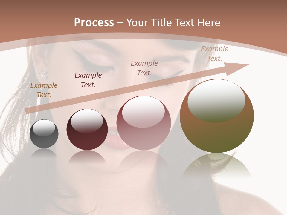 Beautiful Teenage Girl In 1950'S Rockabilly Fashion Polka Dot Dress, Hair And Makeup PowerPoint Template