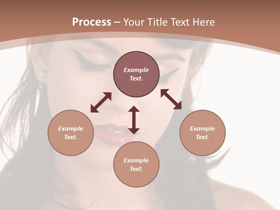 Beautiful Teenage Girl In 1950'S Rockabilly Fashion Polka Dot Dress, Hair And Makeup PowerPoint Template