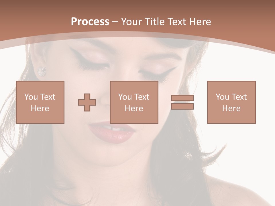 Beautiful Teenage Girl In 1950'S Rockabilly Fashion Polka Dot Dress, Hair And Makeup PowerPoint Template