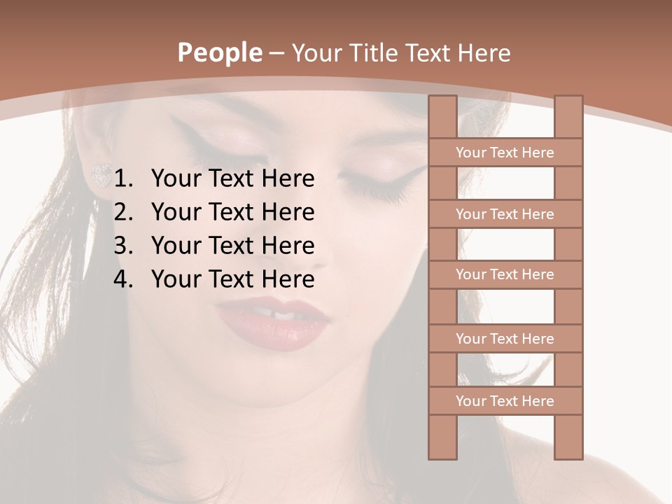 Beautiful Teenage Girl In 1950'S Rockabilly Fashion Polka Dot Dress, Hair And Makeup PowerPoint Template