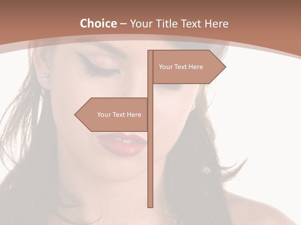 Beautiful Teenage Girl In 1950'S Rockabilly Fashion Polka Dot Dress, Hair And Makeup PowerPoint Template