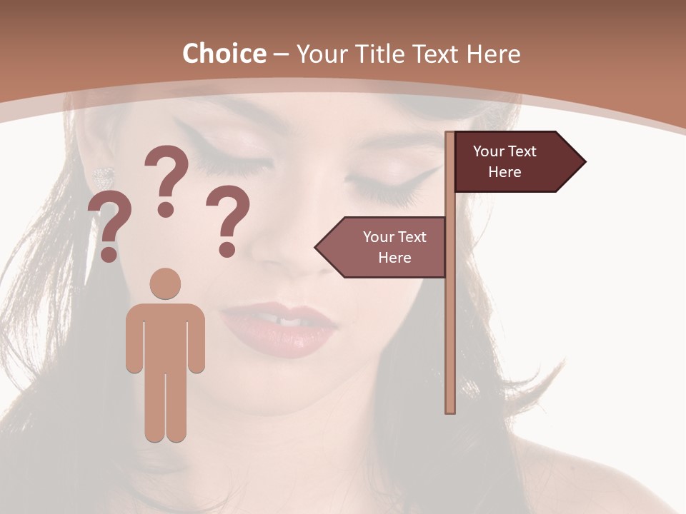 Beautiful Teenage Girl In 1950'S Rockabilly Fashion Polka Dot Dress, Hair And Makeup PowerPoint Template