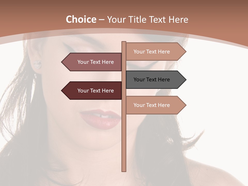 Beautiful Teenage Girl In 1950'S Rockabilly Fashion Polka Dot Dress, Hair And Makeup PowerPoint Template