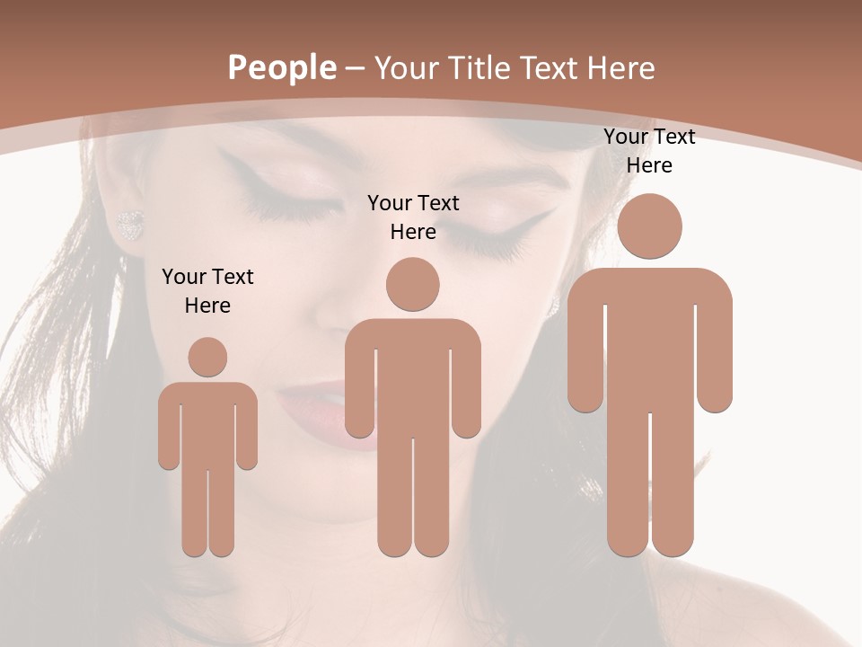 Beautiful Teenage Girl In 1950'S Rockabilly Fashion Polka Dot Dress, Hair And Makeup PowerPoint Template