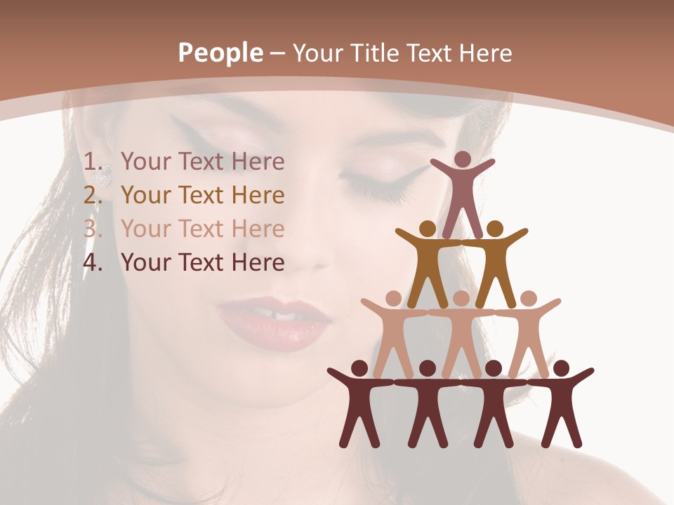 Beautiful Teenage Girl In 1950'S Rockabilly Fashion Polka Dot Dress, Hair And Makeup PowerPoint Template