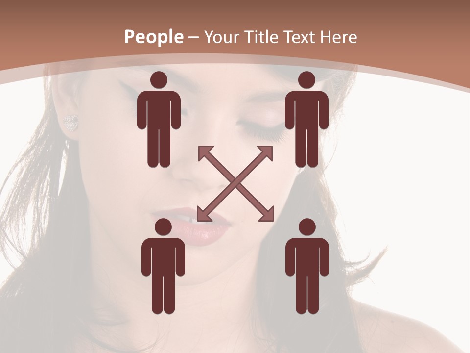 Beautiful Teenage Girl In 1950'S Rockabilly Fashion Polka Dot Dress, Hair And Makeup PowerPoint Template