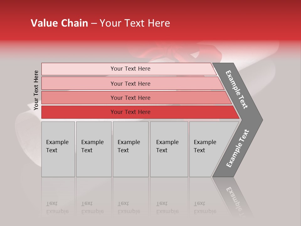 Diploma With A Red Silk Ribbon, Isolated On Black Background. PowerPoint Template