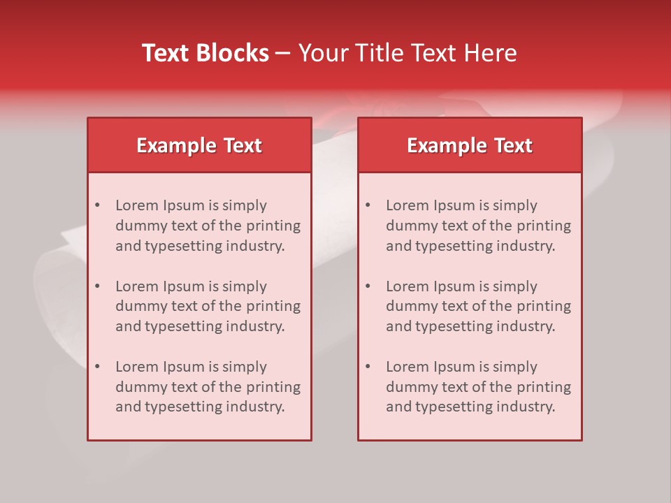 Diploma With A Red Silk Ribbon, Isolated On Black Background. PowerPoint Template