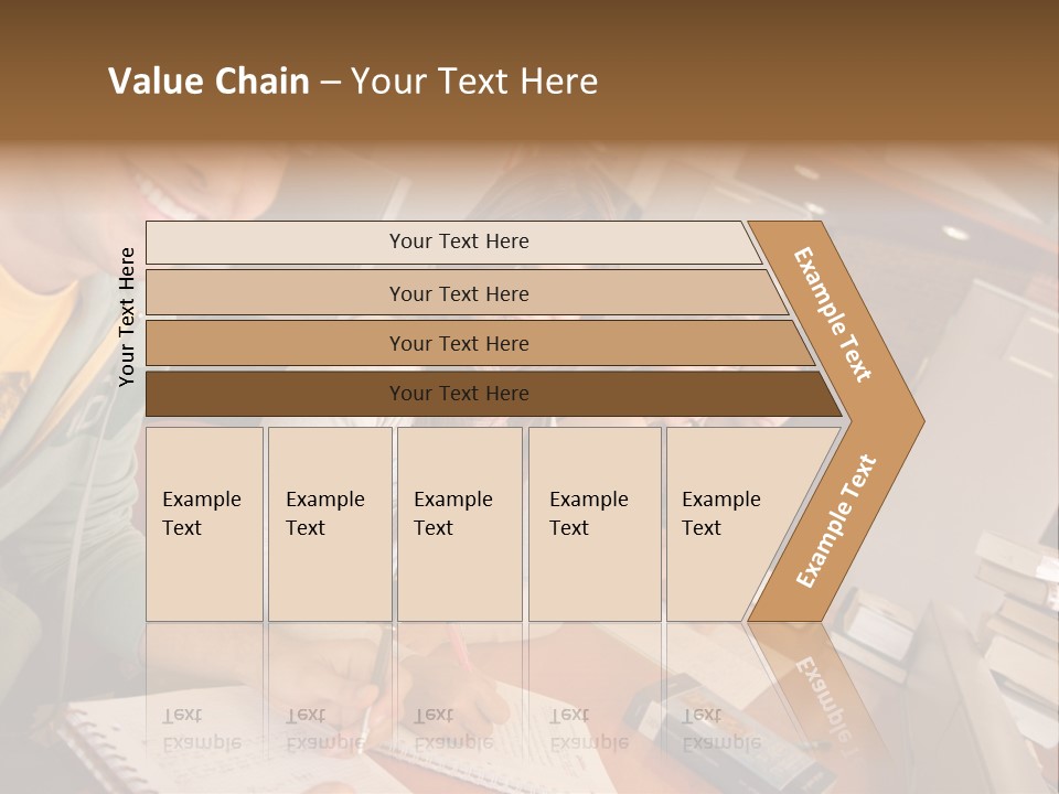 Small Group Of Students At A Library Studying PowerPoint Template